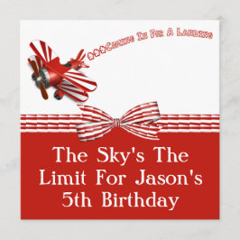 上陸の飛行機の誕生日のために来ること 招待状