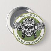 上陸料なし 缶バッジ (正面&裏面)