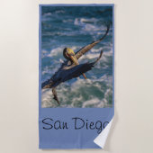 上陸来を目指して ビーチタオル (正面)