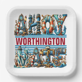 上陸許可を求む ペーパープレート