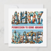 上陸許可を求む 招待状 (正面)