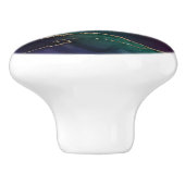 上魅力的手 |ダーク宝石トーンストーンの金ゴールド脈 セラミックノブ (側面)