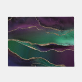 上魅力的手 |ダーク宝石トーンストーンの金ゴールド脈 ドアマット (正面)