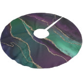 上魅力的手 |ダーク宝石トーンストーンの金ゴールド脈 ブラッシュドポリエステルツリースカート (アングル)