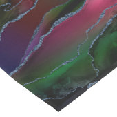 上鮮やか手 |リッチピンクと緑の宝石トーン ショートテーブルランナー (コーナー)