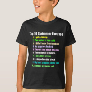 上10の泳ぐ人の弁解 Tシャツ