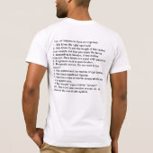 上10の理由今までにエンジニア! Tシャツ (裏面)