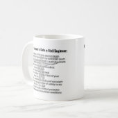 上10の理由今までに土木技師 コーヒーマグカップ (正面左)