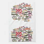 上10の聖書の詩のための単語の雲 キッチンタオル (縦)