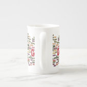 上10の聖書の詩のための単語の雲 ボーンチャイナマグカップ (裏面)
