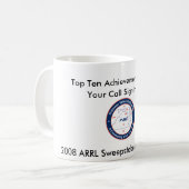 上10賞- 2008のARRLの懸賞 コーヒーマグカップ (正面左)