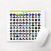 上100のカエルのマウスパッド マウスパッド (マウス)