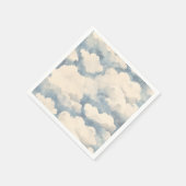 上、上、およびバルーン遠くに誕生日 スタンダードカクテルナプキン (角)