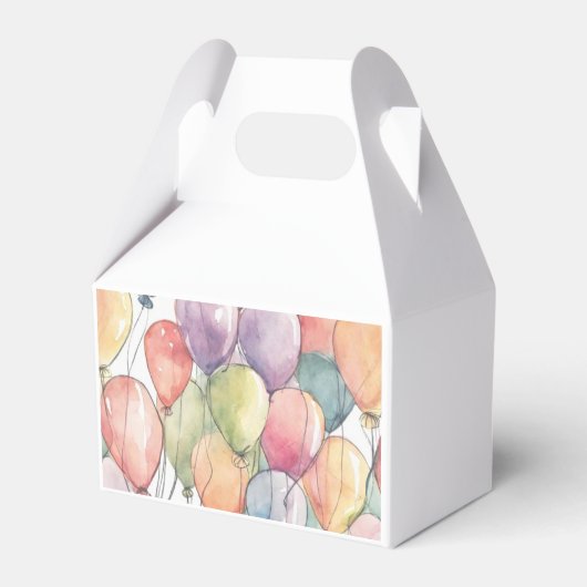 上、上、およびバルーン遠くに誕生日 フェイバーボックス (正面サイド)