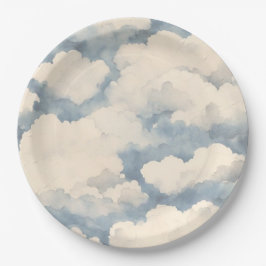 上、上、およびバルーン遠くに誕生日 ペーパープレート