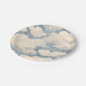 上、上、およびバルーン遠くに誕生日 ペーパープレート (アングル)