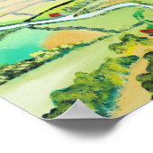 上、上、牛遠くにと羊の風船 ポスター (角)