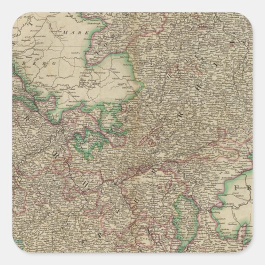 上、下ラインの円 スクエアシール (正面)