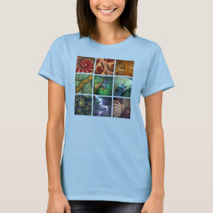 上"Orgaenica"のフラクタルのPolyptychの女性 Tシャツ
