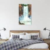 下からのタウハノック滝の表示 キャンバスプリント (インサイチュ (寝室))