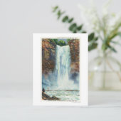 下からのタウハノック滝の表示 ポストカード (スタンド正面)