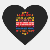 下がれ！私は妹を持熱狂するっている – おもしろい子供 ハートシール (正面)