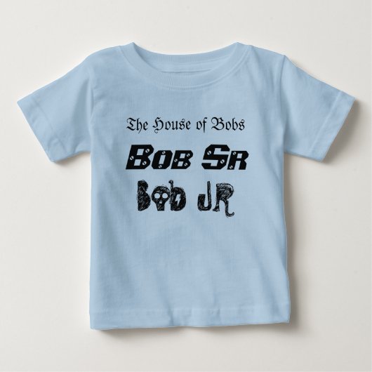 下げ振のボブのSrのボブジュニアの家 ベビーTシャツ (正面)
