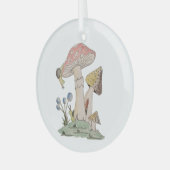 下で何が起こってるの？ ガラスオーナメント (正面左)