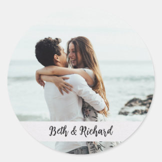 下にフォトカスタム文字付きシール ラウンドシール