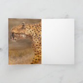 下に立っているチーター カード (内部)