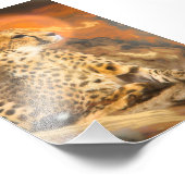 下に立っているチーター フォトプリント            (角)