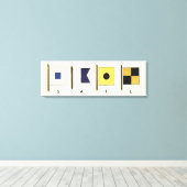下に絵画帆を持つ四つのフラ書グのの キャンバスプリント (インサイチュ (ウッドフロア))