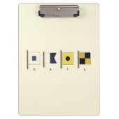 下に絵画帆を持つ四つのフラ書グのの クリップボード (正面)