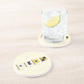 下に絵画帆を持つ四つのフラ書グのの コースター (側面)