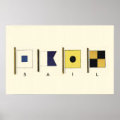 下に絵画帆を持つ四つのフラ書グのの ポスター (正面)