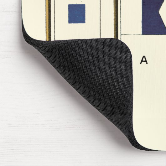 下に絵画帆を持つ四つのフラ書グのの マウスパッド (コーナー)