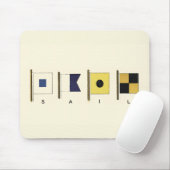 下に絵画帆を持つ四つのフラ書グのの マウスパッド (マウス)