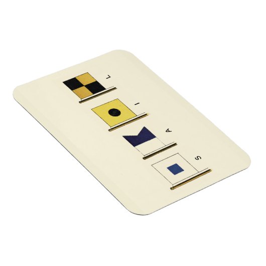 下に絵画帆を持つ四つのフラ書グのの マグネット (右側)