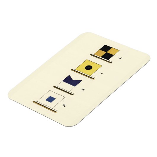 下に絵画帆を持つ四つのフラ書グのの マグネット (左側)