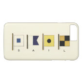 下に絵画帆を持つ四つのフラ書グのの Case-Mate iPhoneケース (裏面(横))