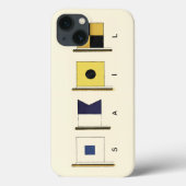 下に絵画帆を持つ四つのフラ書グのの Case-Mate iPhoneケース (裏面)