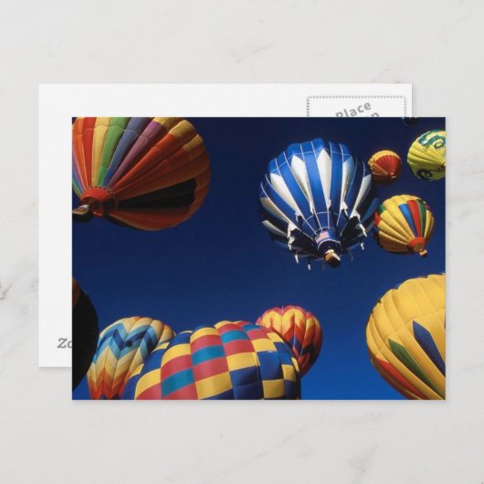 下のはがきに見える熱気球 ポストカード (正面/裏面)