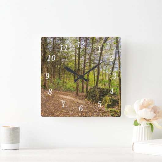 下のまわりに時計 スクエア壁時計 (ホーム)