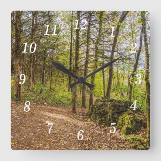 下のまわりに時計 スクエア壁時計 (正面)