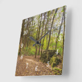 下のまわりに時計 スクエア壁時計 (傾斜)