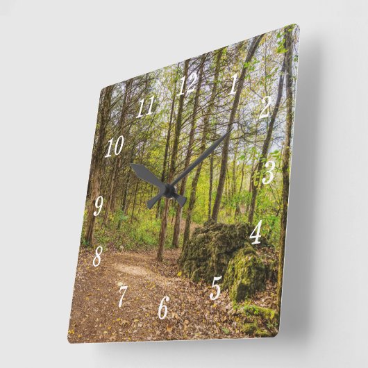 下のまわりに時計 スクエア壁時計 (傾斜)