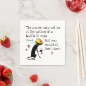 下のワインでは答えおもしろいない引用文 スタンダードカクテルナプキン (インサイチュ)