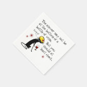 下のワインでは答えおもしろいない引用文 スタンダードカクテルナプキン (角)