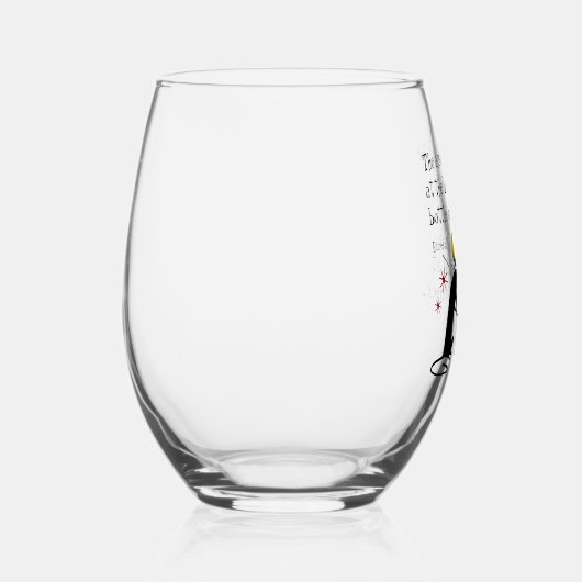 下のワインでは答えおもしろいない引用文 ステムなしワイングラス (右)