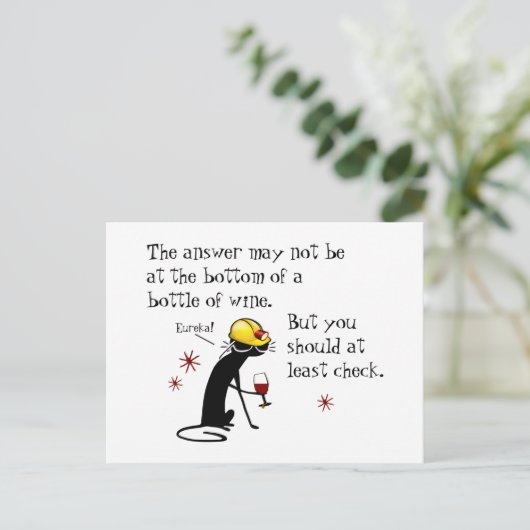 下のワインでは答えおもしろいない引用文 ポストカード (スタンド正面)